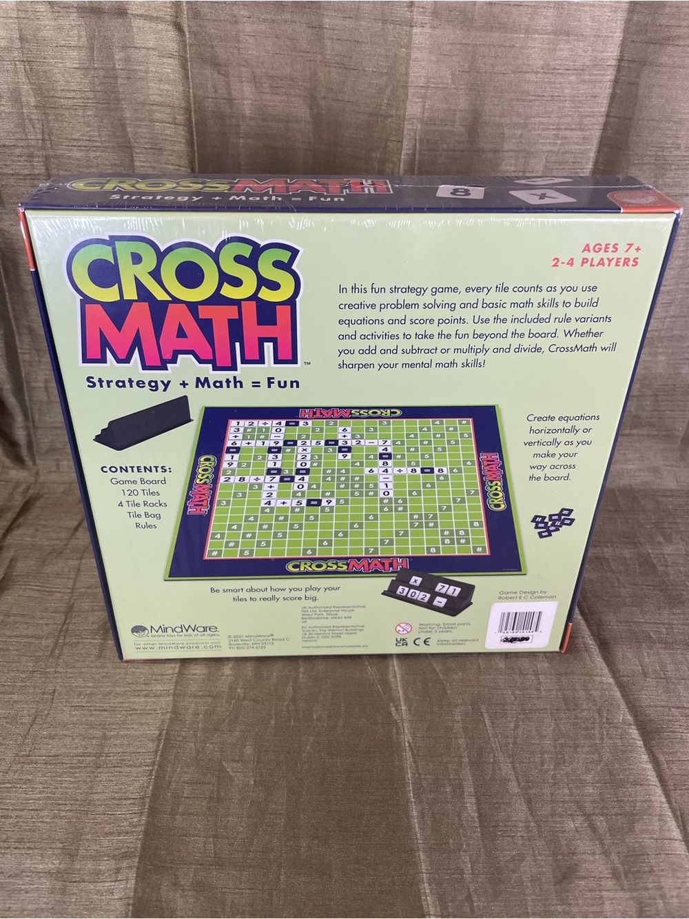 Mindware CrossMath Game Cross Math Strategy + Math = Fun 2021 New Sealed - Picture 2 of 3